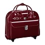 McKlein Edgebrook L Series Leather Briefcase, Laptop Compatible, Rolling, Red (96316)~#|#~sp136408585_sc7