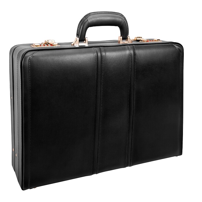 McKlein COUGHLIN Expandable Leather Briefcase, Laptop Compatible