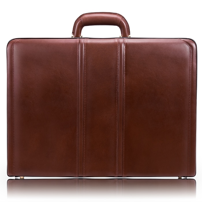 McKlein COUGHLIN Expandable Leather Briefcase, Laptop Compatible