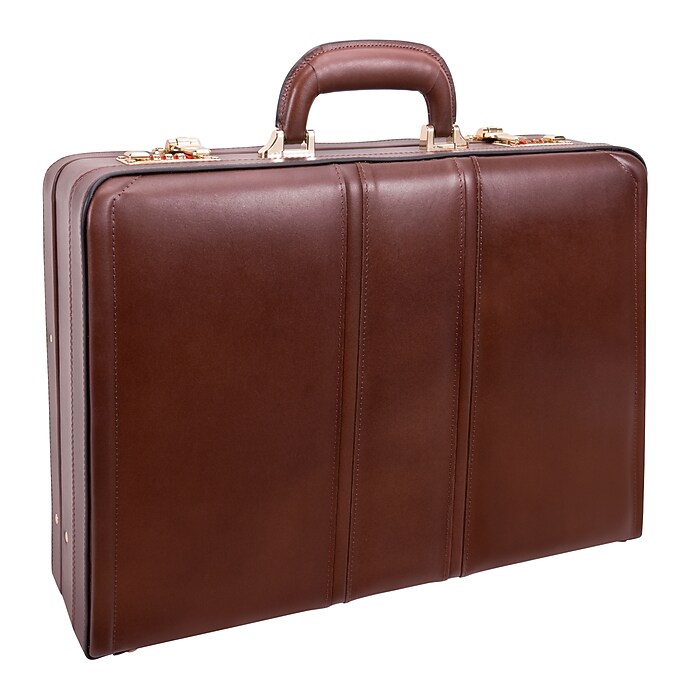 McKlein COUGHLIN Expandable Leather Briefcase, Laptop Compatible