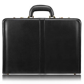 McKlein LAWSON Leather Briefcase, Laptop Compatible, Brown (80454