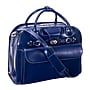 McKlein Roseville Leather Briefcase, Laptop Compatible, Rolling, TSA Checkpoint Friendly, Navy (96647)~#|#~sp136409048_sc7