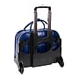McKlein Roseville Leather Briefcase, Laptop Compatible, Rolling, TSA Checkpoint Friendly, Navy (96647)~#|#~sp136409139_sc7