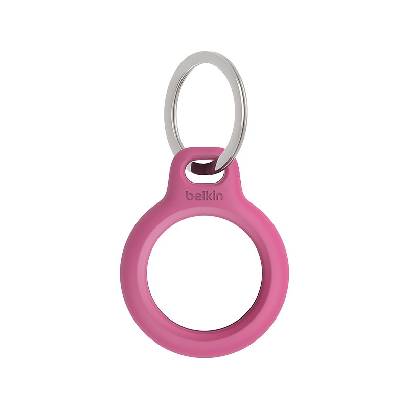 Belkin Secure Holder with Key Ring for AirTag, Pink (F8W973btPNK) image 1