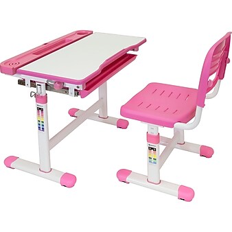 Mount-It! 26" Kid's Desk with Chair, Pink (MI-10203)