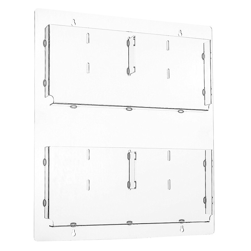 AdirOffice 8 Compartment Hanging Magazine Rack, Clear Acrylic (640-2023-CLR) image 1