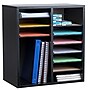 AdirOffice 500 Series 16-Compartment Literature Organizer, 20" x 11.8", Black (500-16-BLK)~#|#~sp13647063_sc7