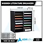 AdirOffice 500 Series 16-Compartment Literature Organizer, 20" x 11.8", Black (500-16-BLK)~#|#~sp13647066_sc7