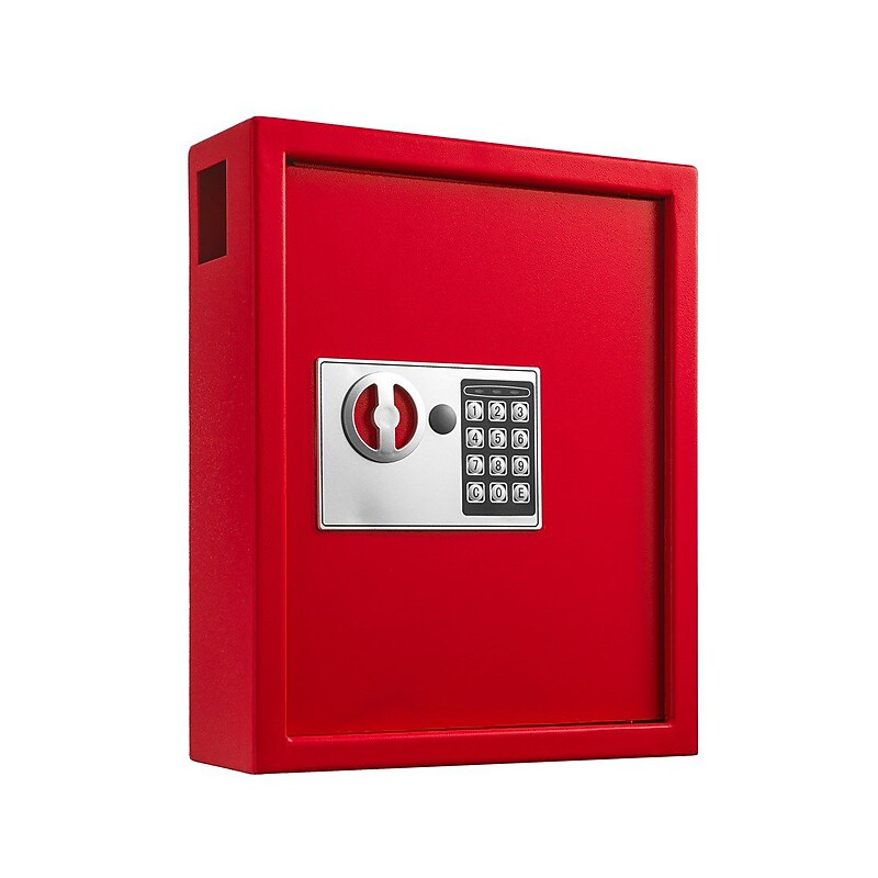AdirOffice 40 Key Electronic Keypad Cabinet, Red (680-40-RED) image 1