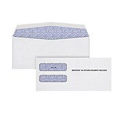 TOPS Gummed W-2 Double Window Envelope, 24 lb., White, 3 7/8" x 8 1/4", 100/Pack