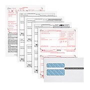 TOPS W-2 Tax Form, 4 Part KIT, White, 8 1/2" x 11", 50 Forms of Copy A, B, C, D and Envelopes (LW2425Q)