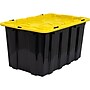 Mount-It! 63.4 Qt. Snap Lid Storage Bin, Black/Yellow, 3/Pack (WI-3001)~#|#~sp136536973_sc7