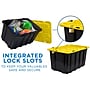 Mount-It! 63.4 Qt. Snap Lid Storage Bin, Black/Yellow, 3/Pack (WI-3001)~#|#~sp136536974_sc7