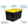 Mount-It! 63.4 Qt. Snap Lid Storage Bin, Black/Yellow, 3/Pack (WI-3001)~#|#~sp136536977_sc7