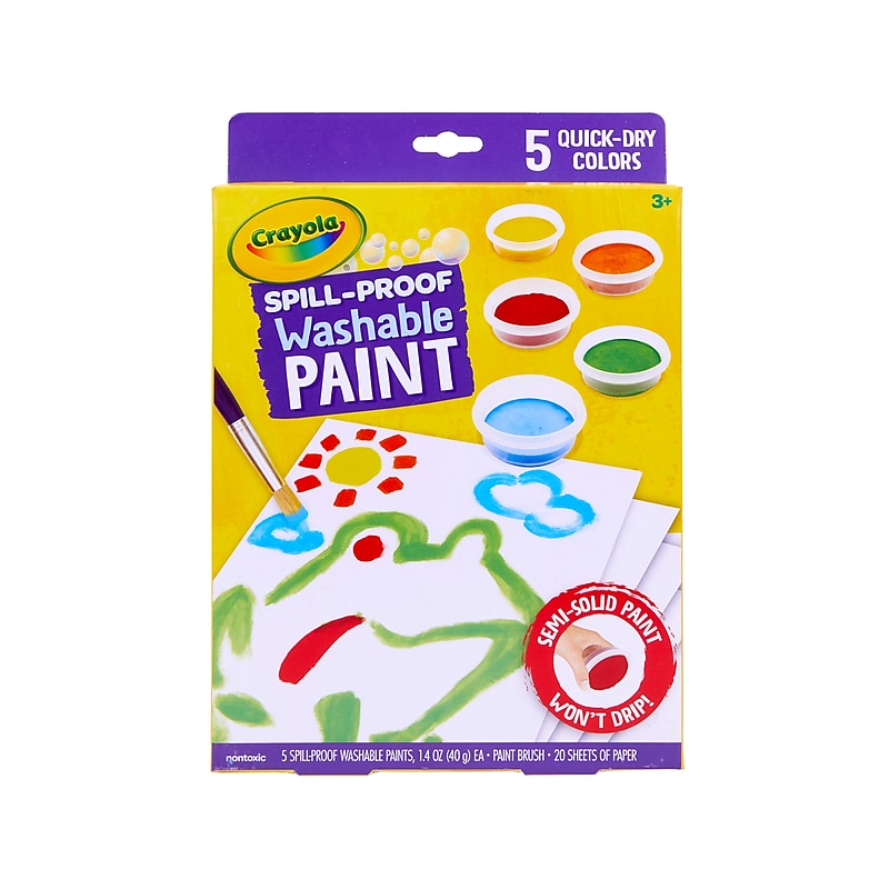 Crayola Washable Painting Kit, Assorted Colors, 27 Pieces (54-1092) image 1