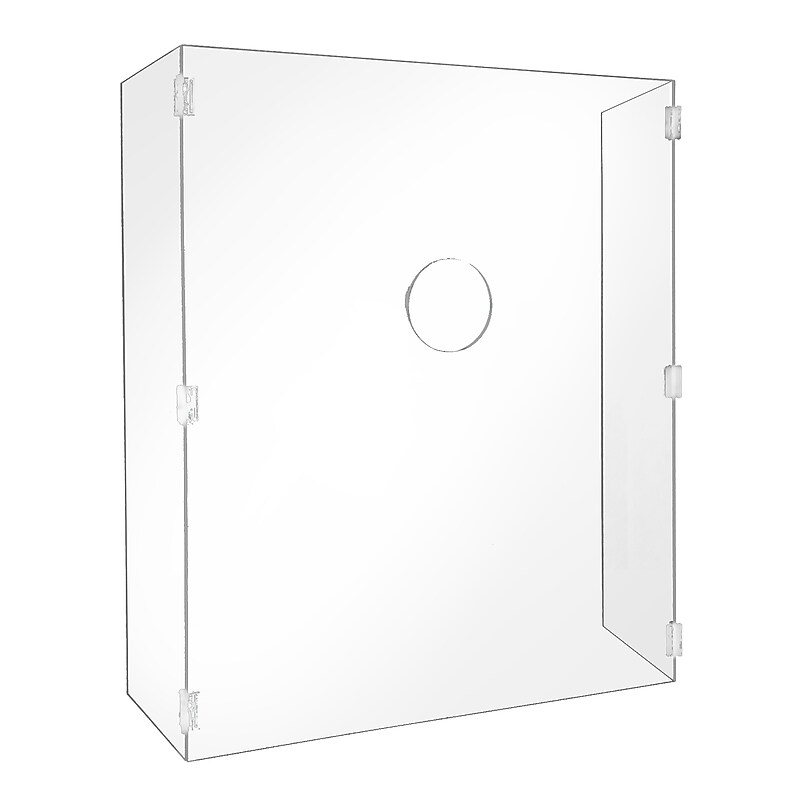 Gemini Freestanding Temperature Check Guard, 34"H x 28"W, Clear Acrylic (TCG2834-177) image 1