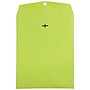 JAM Paper 10 x 13 Open End Catalog Colored Envelopes with Clasp Closure, Ultra Lime Green, 100/Pack (V0128186)~#|#~sp136742278_sc7