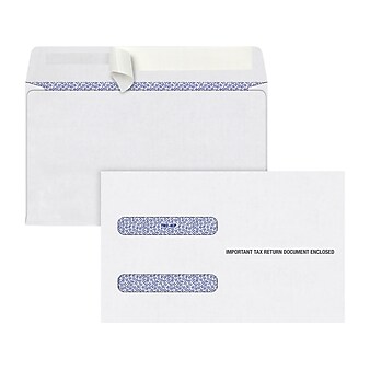 TOPS Self Seal Security Tinted Double Window Envelope, 5 5/8" x 9", White, 200/Pack (DW4PS-S)