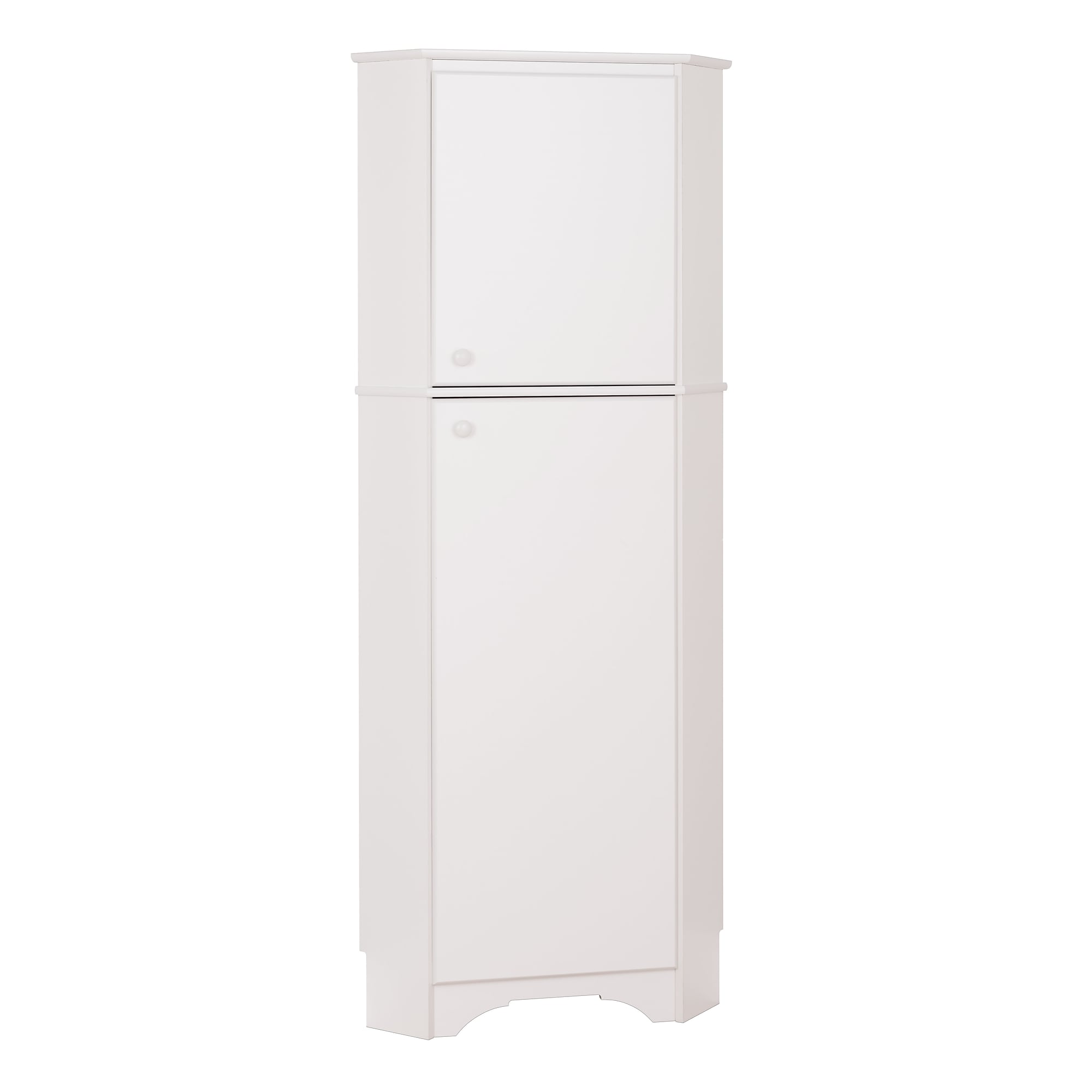 Prepac Elite White Tall 2-Door Corner Storage Cabinet (WSCC-0605-1) Sansujyuku sansujyuku.com