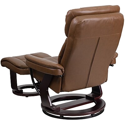Flash Furniture Allie Contemporary LeatherSoft Recliner Chair and Ottoman - Thumbnail 3
