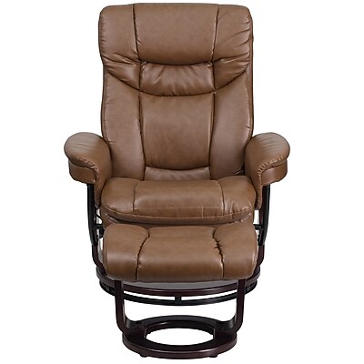 Flash Furniture Allie Contemporary LeatherSoft Recliner Chair and Ottoman - Thumbnail 2