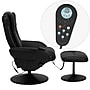 Flash Furniture Leather Massaging Recliner with Leather Wrapped Base, Black~#|#~sp137082262_sc7