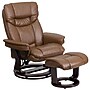 Flash Furniture Allie Contemporary LeatherSoft Recliner Chair and Ottoman, Palimino (BT7821PALIMINO)~#|#~sp137082273_sc7