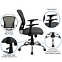 Flash Furniture Alfred Ergonomic Mesh Swivel Mid-Back Task Office Chair, Dark Gray (H8369FDKGY)~#|#~sp137082324_sc7