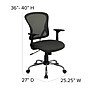 Flash Furniture Alfred Ergonomic Mesh Swivel Mid-Back Task Office Chair, Dark Gray (H8369FDKGY)~#|#~sp137082325_sc7