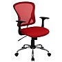 Flash Furniture Alfred Ergonomic Mesh Swivel Mid-Back Task Office Chair, Red (H8369FRED)~#|#~sp137082337_sc7