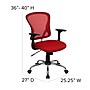 Flash Furniture Alfred Ergonomic Mesh Swivel Mid-Back Task Office Chair, Red (H8369FRED)~#|#~sp137082341_sc7