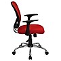 Flash Furniture Alfred Ergonomic Mesh Swivel Mid-Back Task Office Chair, Red (H8369FRED)~#|#~sp137082345_sc7