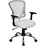 Flash Furniture Alfred Ergonomic Mesh Swivel Mid-Back Task Office Chair, White (H8369FWHT)~#|#~sp137082346_sc7