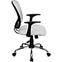 Flash Furniture Alfred Ergonomic Mesh Swivel Mid-Back Task Office Chair, White (H8369FWHT)~#|#~sp137082355_sc7