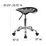 Flash Furniture Vibrant Tractor Seat and Chrome Stool, Black~#|#~sp137082382_sc7