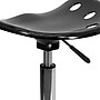 Flash Furniture Vibrant Tractor Seat and Chrome Stool, Black~#|#~sp137082384_sc7