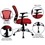 Flash Furniture Alfred Ergonomic Mesh Swivel Mid-Back Task Office Chair, Red (H8369FRED)~#|#~sp137082462_sc7