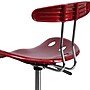 Belnick Vibrant Chrome Drafting Stool with Tractor Seat, Wine Red~#|#~sp137082495_sc7