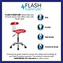 Flash Furniture Elliott Armless Plastic and Chrome Task Office Chair with Tractor Seat, Vibrant Red and Chrome (LF214RED)~#|#~sp137082537_sc7