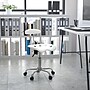 Flash Furniture Elliott Armless Plastic and Chrome Task Office Chair with Tractor Seat, Vibrant White and Chrome (LF214WHITE)~#|#~sp137082545_sc7