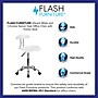 Flash Furniture Elliott Armless Plastic and Chrome Task Office Chair with Tractor Seat, Vibrant White and Chrome (LF214WHITE)~#|#~sp137082548_sc7