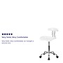 Flash Furniture Elliott Armless Plastic and Chrome Task Office Chair with Tractor Seat, Vibrant White and Chrome (LF214WHITE)~#|#~sp137082552_sc7