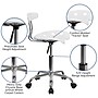 Flash Furniture Elliott Armless Plastic and Chrome Task Office Chair with Tractor Seat, Vibrant White and Chrome (LF214WHITE)~#|#~sp137082553_sc7