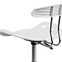 Flash Furniture Elliott Armless Plastic and Chrome Task Office Chair with Tractor Seat, Vibrant White and Chrome (LF214WHITE)~#|#~sp137082556_sc7