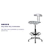 Belnick Vibrant Chrome Drafting Stool with Tractor Seat, Silver~#|#~sp137082581_sc7