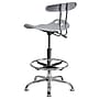 Belnick Vibrant Chrome Drafting Stool with Tractor Seat, Silver~#|#~sp137082584_sc7
