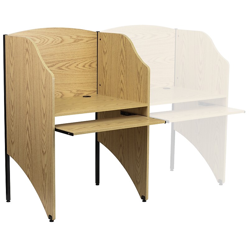 Flash Furniture Starter Study Carrel, Oak image 1