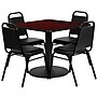 Flash Furniture Table Set, 36"D x 36"W, Mahogany (RSRB1010-GG)~#|#~sp137082641_sc7