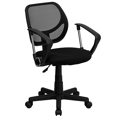 Flash Furniture Neri Ergonomic Mesh Swivel Low Back Task Office Chair, Black (WA3074BKARM) Simolary simolary.com