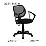 Flash Furniture Neri Ergonomic Mesh Swivel Low Back Task Office Chair, Black (WA3074BKARM)~#|#~sp137082875_sc7